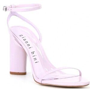 Gianni Bini Kenzie Holiday Patent Ankle Strap Strappy Block Heels Lavender